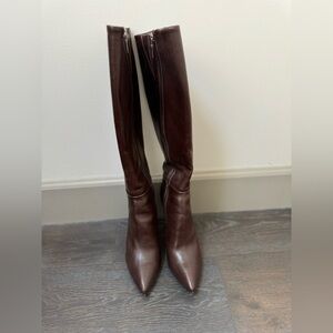 Schutz brown leather knee boots